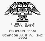 Mega Man IV Title Screen